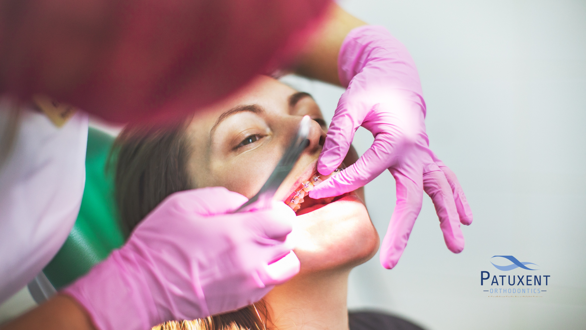 Woman receiving orthodontic care